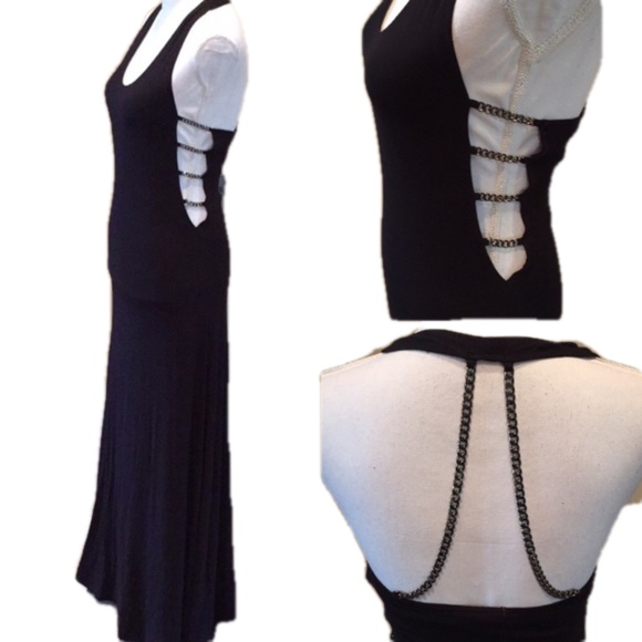 Sky Dresses & Skirts - SKY Dress Chain Maxi Halter Open Sides Bodycon NWT